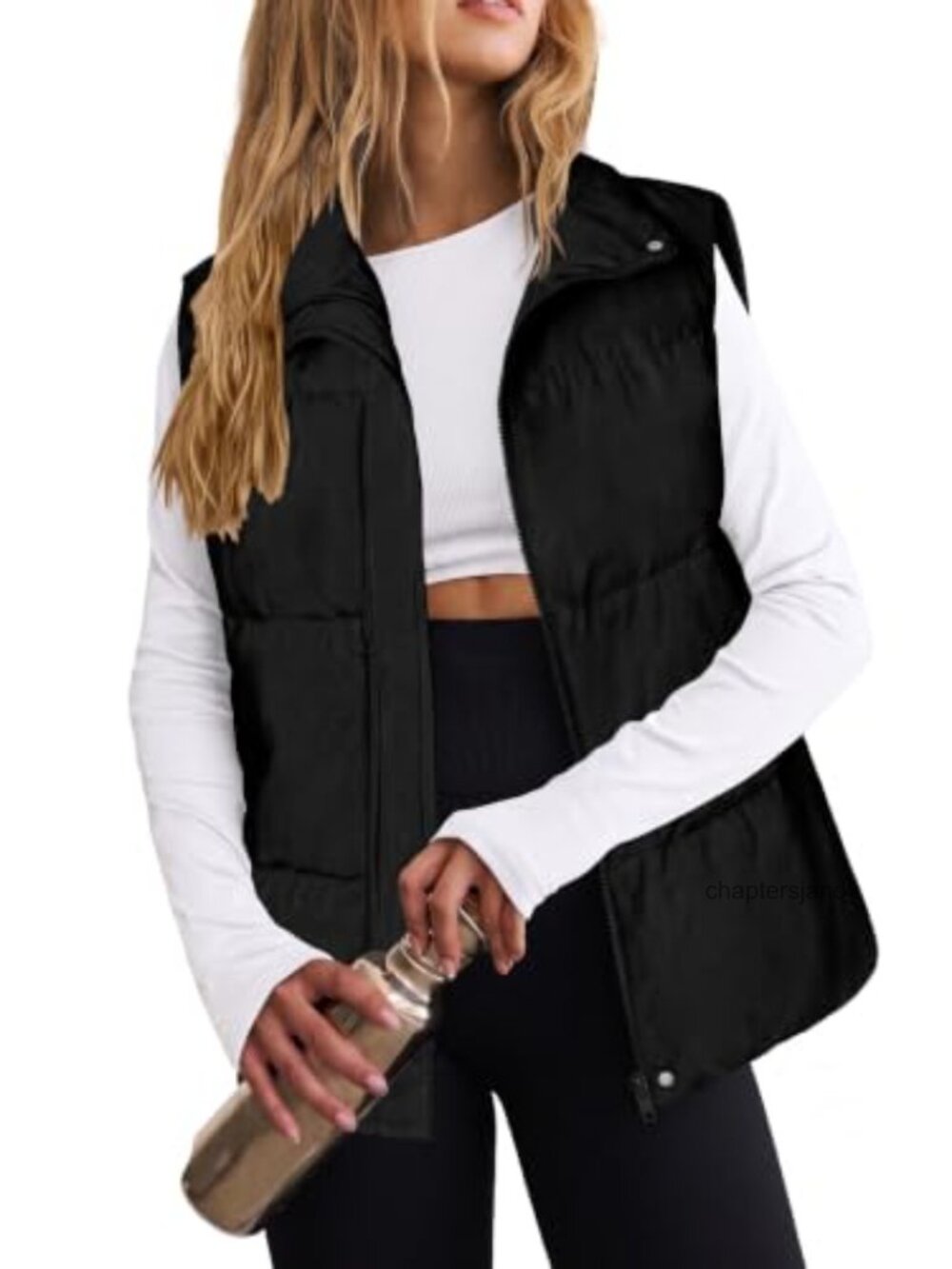 Women's Lightweight Quilted Puffer Vest Zip Up Sleeveless Winter Warm Padded